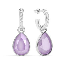 Amethyst Rhinestone Pave Teardrop cheapest Earrings in rose gold plated silver