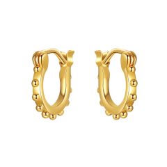 Studded Mix Hoop Carrier Earring Gold Plated