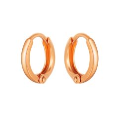 Minimal Mix Hoop Carrier Earring Rose Gold Plated