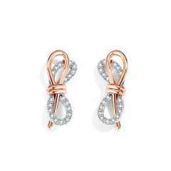 Wonderbow Dualtone Earrings with Swarovski Crystals