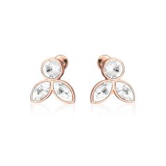 Ida Mix Drop Carrier Earrings Rose Gold Plated