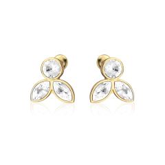 Ida Mix Drop Carrier Earrings Gold Plated