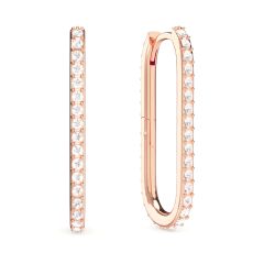 Grand Mix Carrier Earrings 31mm Rose Gold Plated