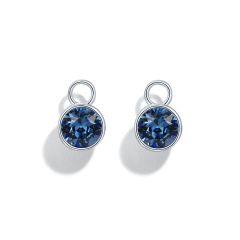 Bella Mix Charms with 1 Carat Swarovski Denim Blue Rhodium Plated