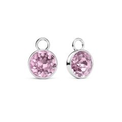 Bella 2 Carat Mix Charms with Light Amethyst Swarovski Crystals Rhodium Plated