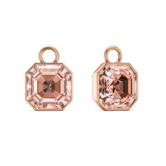 Asscher Mix Charms Vintage Rose Crystals Rose Gold Plated