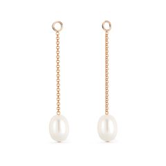 Petite Drop Freshwater Pearl Mix Charms Rose Gold Plated