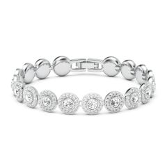 Angelic Tennis Bracelet Clear Crystal Rhodium Plated