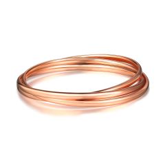 Trinity Interlocking Bangles Rose Gold Plated Bridal