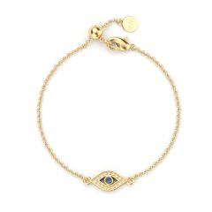 Evil Eye Bracelet Montana Crystals Gold Plated