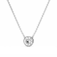 Bella 4 Carat Necklace Clear Crystal Rhodium Plated