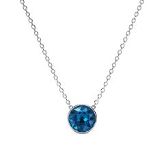 Bella 4 Carat Necklace Sapphire Crystal Rhodium Plated