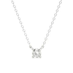 0.3 Carat DE VS+ IGI Certified Lab Grown Diamond Solitaire Pendant Clear Rhodium Plated Sterling Silver