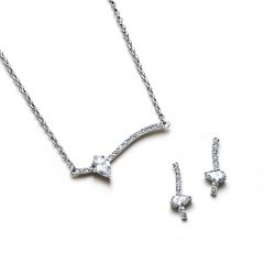 Amandine Set Rhodium Plated